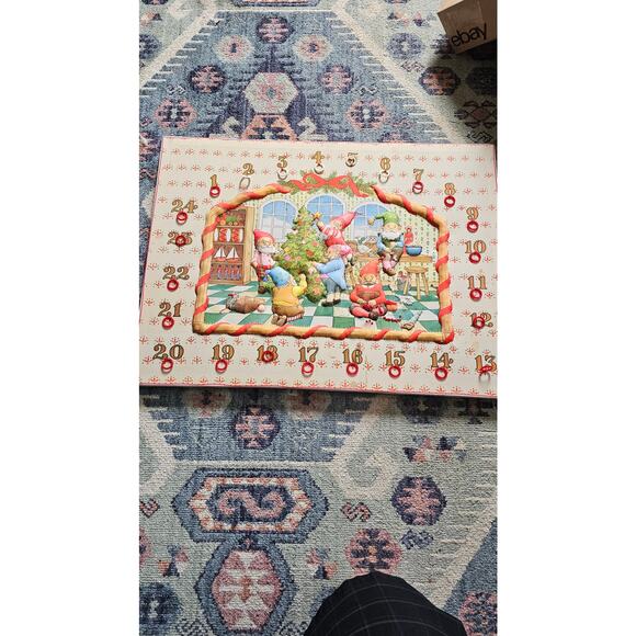 Vintage Creative Circle Elves Elf Advent Calendar Christmas Count Down 1981